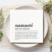 ナマステ定義ヨガメディモダンティミニマルング スタンダードカクテルナプキン