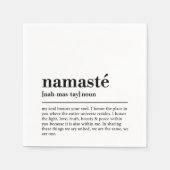 ナマステ定義ヨガメディモダンティミニマルング スタンダードカクテルナプキン (正面)