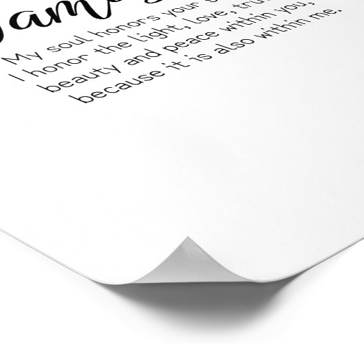 ナマステ定義Zen、Yoga、感動的引用文 ポスター (角)