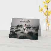 ナマステ引用文ありがとうファンタジーミュージックピアノ カード (黄色い花)