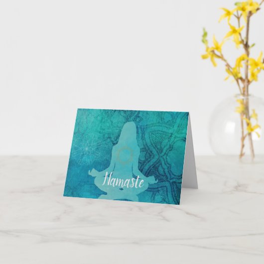 ナマステ引用文ありがとう禅定 カード (黄色い花)