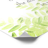 ナマステ引用文かわいらし自然グ葉リーンデザイン ポスター (角)