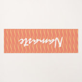 ナマステ引用文サケ及びサンゴ模様フィットネス ヨガマット (裏面(横))