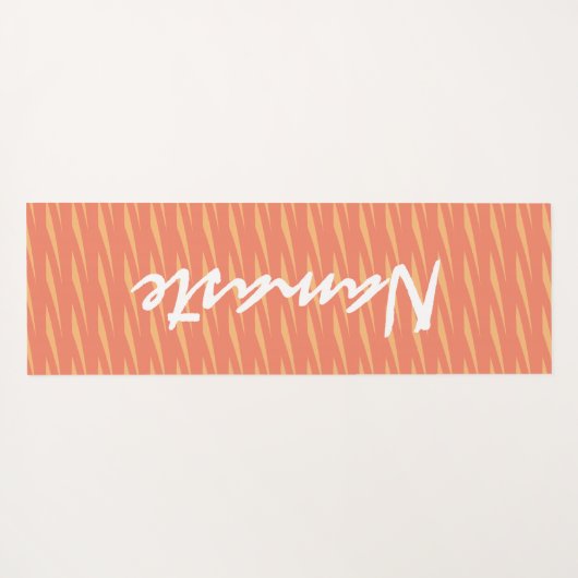 ナマステ引用文サケ及びサンゴ模様フィットネス ヨガマット (裏面(横))