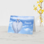 ナマステ引用文サンキューアセンションエンジェルウィングス カード (黄色い花)