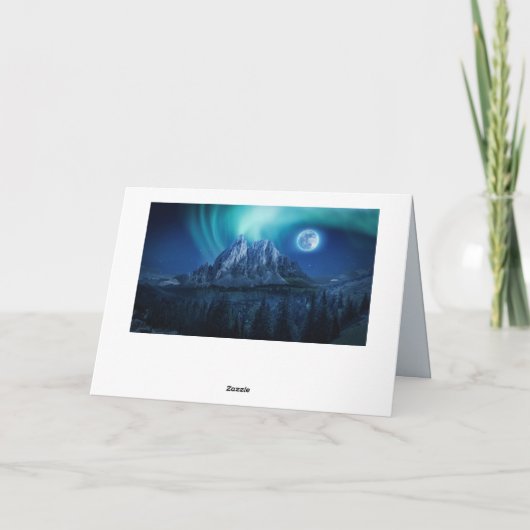 ナマステ引用文サンキューオーロラフルムーンマウンテン カード (裏面)