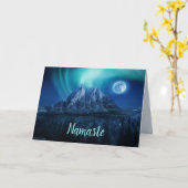 ナマステ引用文サンキューオーロラフルムーンマウンテン カード (黄色い花)