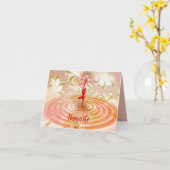 ナマステ引用文サンキューツリーオブライフヨガ カード (黄色い花)