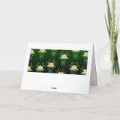 ナマステ引用文サンキューピンクリリーオングリーンパッド カード (裏面)