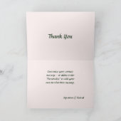 ナマステ引用文サンキューピンクリリーオングリーンパッド カード (内部)