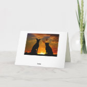 ナマステ引用文サンキューユーアニマルドッグフレンドサンセット カード (裏面)