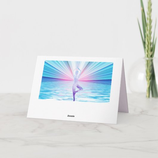 ナマステ引用文サンキューヨガポーズツリーオブライフ カード (裏面)