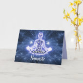 ナマステ引用文サンキューヨガメディテーション比喩 カード (黄色い花)