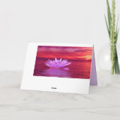 ナマステ引用文サンキューロータスオンサンセット海 カード (裏面)