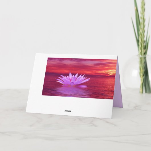 ナマステ引用文サンキューロータスオンサンセット海 カード (裏面)