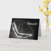 ナマステ引用文サンキューロータスフラワーを放射 カード (黄色い花)