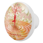 ナマステ引用文ツリーオブライフ禅ヨガ セラミックノブ (右)