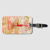 ナマステ引用文ツリーオブライフ禅ヨガ ラゲッジタグ (正面横)