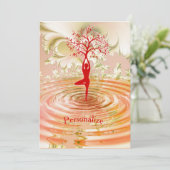 ナマステ引用文ツリーオブライフ禅ヨガ 招待状 (スタンド正面)