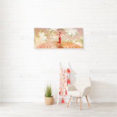 ナマステ引用文ツリーオブライフ禅ヨガ 横断幕 (インサイチュ)