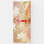 ナマステ引用文ツリーオブライフ禅ヨガ 横断幕 (縦)