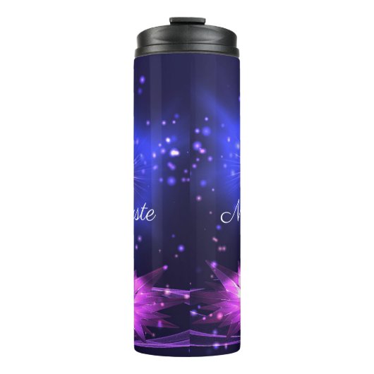 ナマステ引用文パープルクリスタルロータス&スター タンブラー (正面)