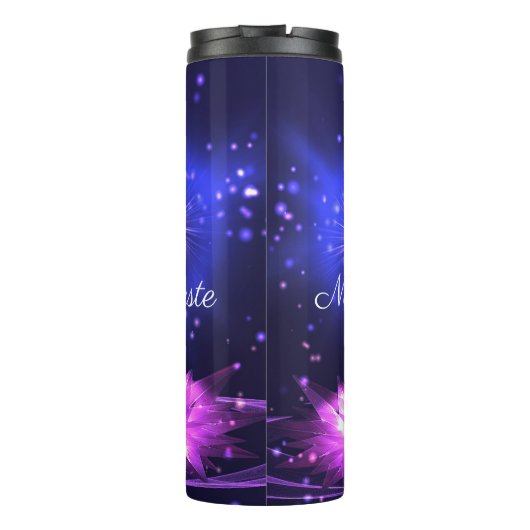 ナマステ引用文パープルクリスタルロータス&スター タンブラー (裏面)