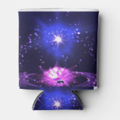 ナマステ引用文パープルクリスタルロータス&スター 缶クーラー (正面)