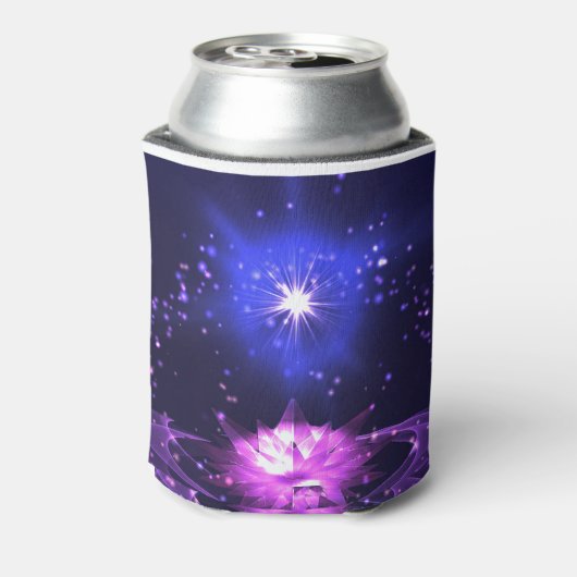 ナマステ引用文パープルクリスタルロータス&スター 缶クーラー (缶裏面)
