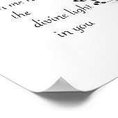 ナマステ引用文文字オン白黒自然アート ポスター (角)