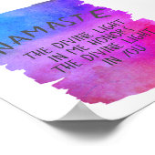 ナマステ引用文水彩絵を描デザイン ポスター (角)