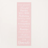 ナマステ感動的ホワイト&ピンクヨガマット ヨガマット (正面)