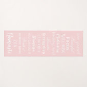 ナマステ感動的ホワイト&ピンクヨガマット ヨガマット (正面(横))