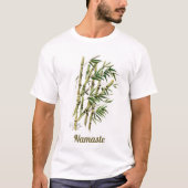 ナマステ文字竹の敬意の挨拶絵を描の Tシャツ (正面)