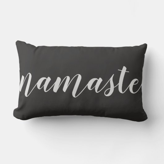 ナマステ書道引用文装飾腰枕 ランバークッション (正面)