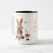 ナマステ最高のヨガママ！マグ ツートーンマグカップ (正面左)