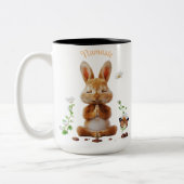 ナマステ最高のヨガママ！マグ ツートーンマグカップ (左)