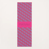 ナマステ水色ドット付名前をカスタムする ヨガマット (正面)