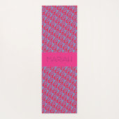 ナマステ水色ドット付名前をカスタムする ヨガマット (裏面)