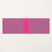 ナマステ水色ドット付名前をカスタムする ヨガマット (正面(横))