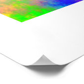 ナマステ瞑想ヨガブライトカラフルウォーター色 ポスター (角)