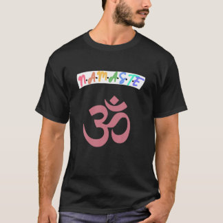 ナマステ瞑想Om Ohmシンボルヨガ仏教株価指数 Tシャツ