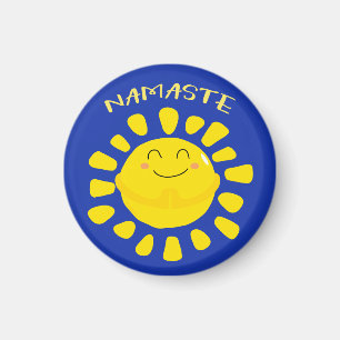 ナマステ祈かわいい太陽の漫画 マグネット