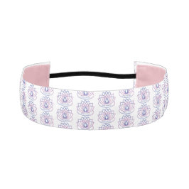 ナマステ紫とピンクの蓮の花 アスレチックヘッドバンド