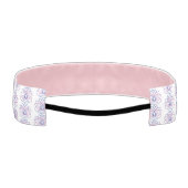 ナマステ紫とピンクの蓮の花 アスレチックヘッドバンド (裏面)