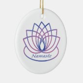 ナマステ紫とピンクの蓮の花 セラミックオーナメント (右)
