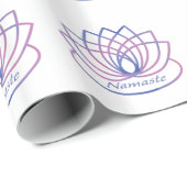 ナマステ紫とピンクの蓮の花 ラッピングペーパー (ロールコーナー)