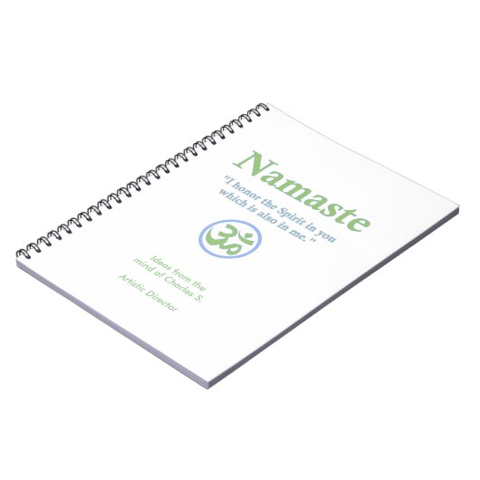 ナマステ記号を使用した意味 ノートブック (左側)