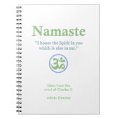 ナマステ記号を使用した意味 ノートブック (正面)