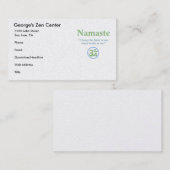 ナマステ記号を使用した意味 名刺 (正面/裏面)